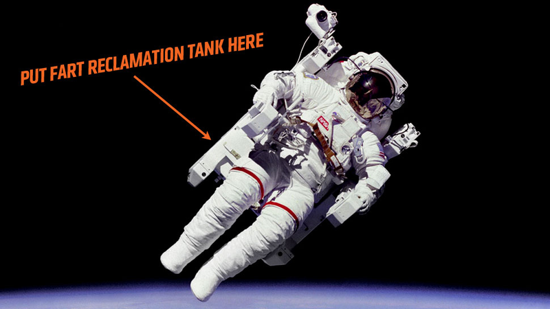Illustration for article titled Can You Use Your Farts To Propel Yourself In Zero Gravity?